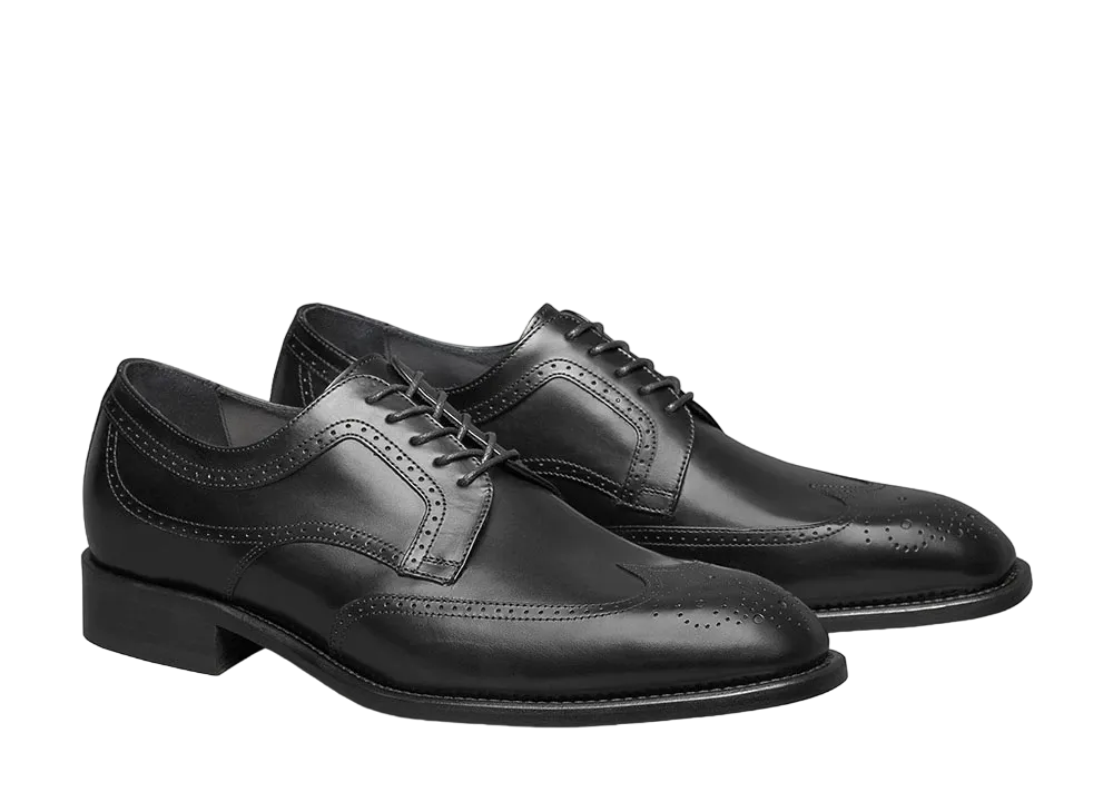 JOHNSTON & MURPHY Ellsworth Wingtip "Black Italian Calfskin" 24-6321