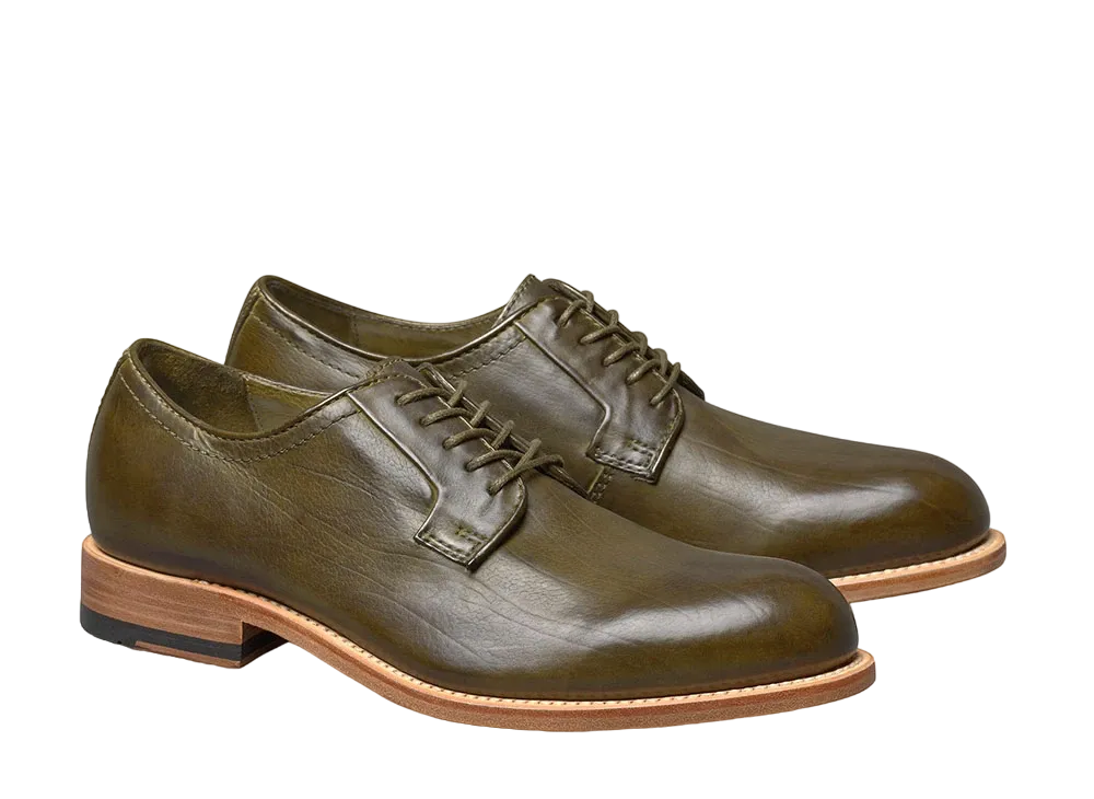 JOHNSTON & MURPHY Dudley Plain Toe "Olive Dip-Dyed Calfskin" 24-7008