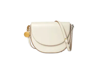 STELLA McCARTNEY Flame Medium Flap Shoulder Bag "Pure White"