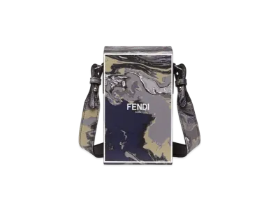 FENDI Vertical Box Marble Printed Leather Bag "Multicolor"