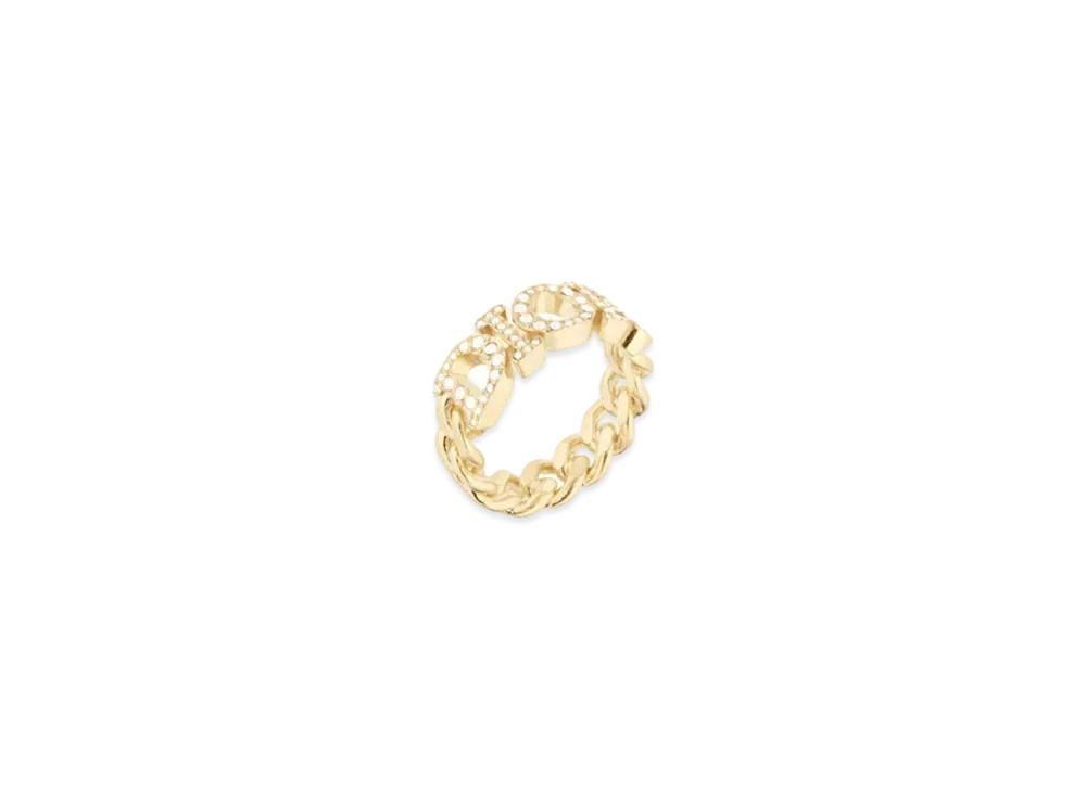 Dior Dio(r)evolution Ring Gold-Finish Metal and White Crystals "Gold"