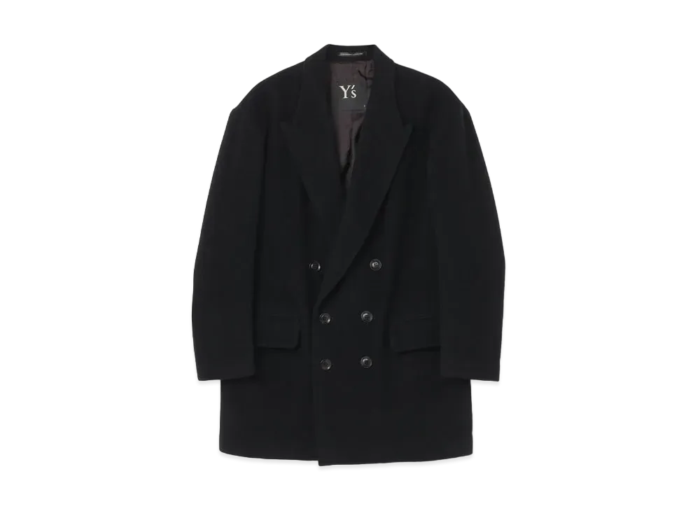 Yohji Yamamoto Y's WOOL MOSSER PEAK LAPEL JACKET "Black"