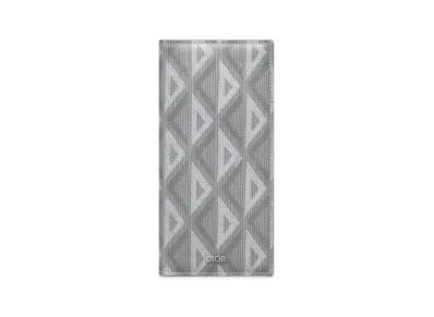 Dior Vertical Long Wallet CD Diamond Canvas "Gray"