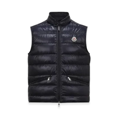 MONCLER Gui Packable Down Gilet "Night Blue"