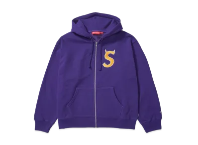 Supreme Devil S Logo Zip Up Hooded Sweatshirt "Purple"