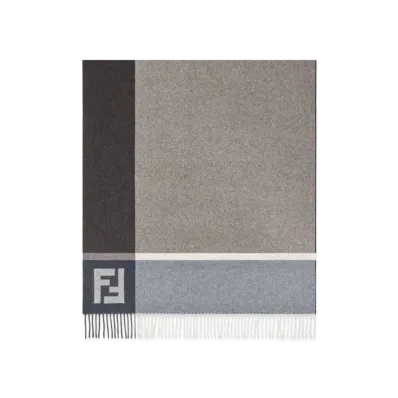 FENDI Maxi Scarf Color Block Wool "Multi Color"