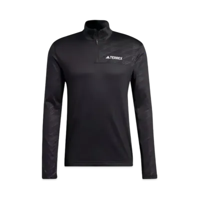 adidas Telex Multi Half Zip Long Sleeve T-Shirt "Black"