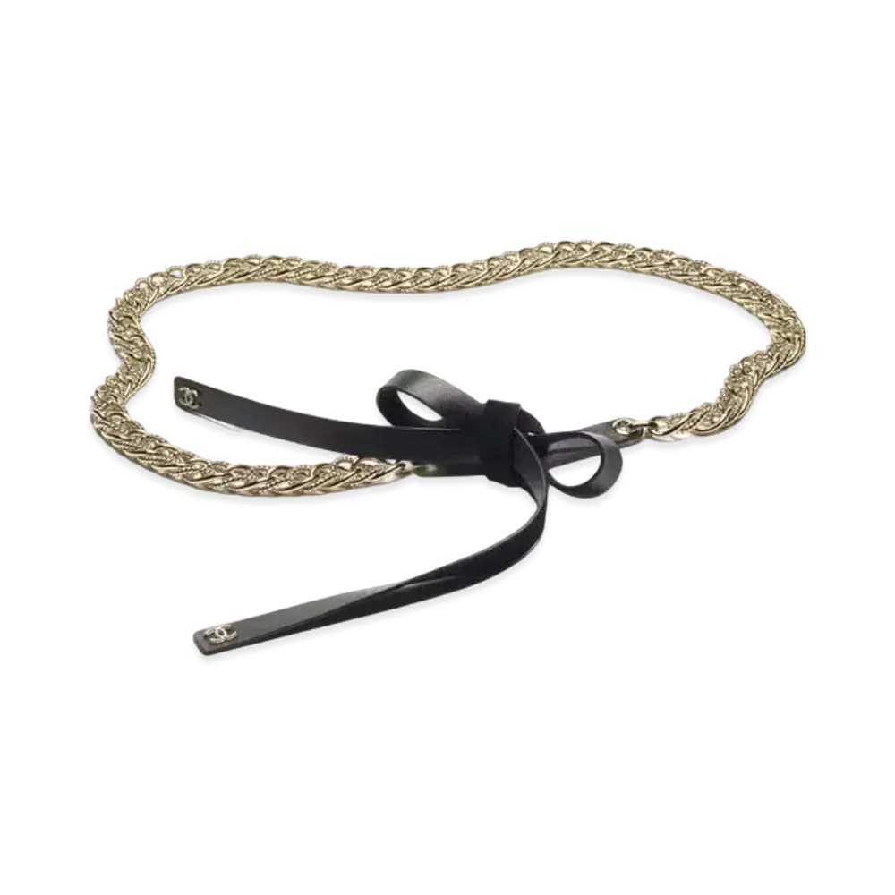 CHANEL Chain Belt Lambskin & Metal "Black/Gold"