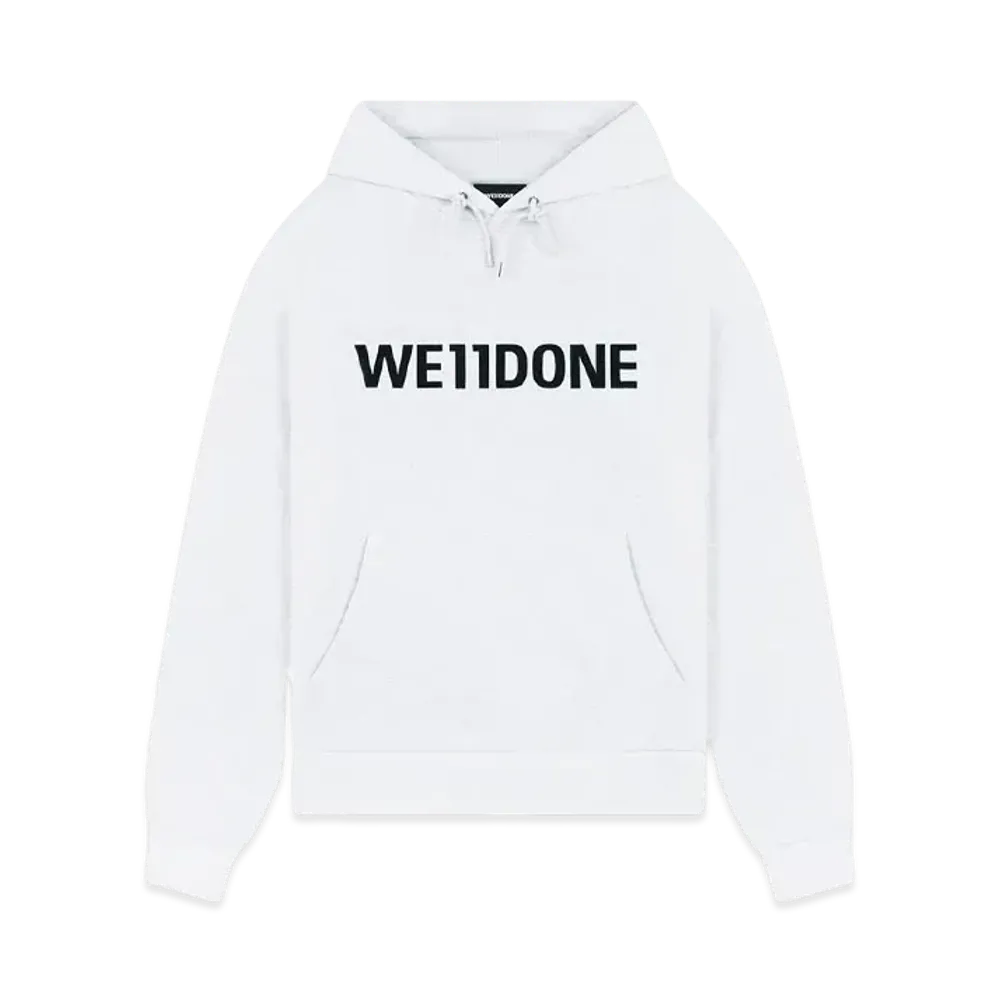 WE11DONE Basic Logo Fitted Hoodie "Gray"