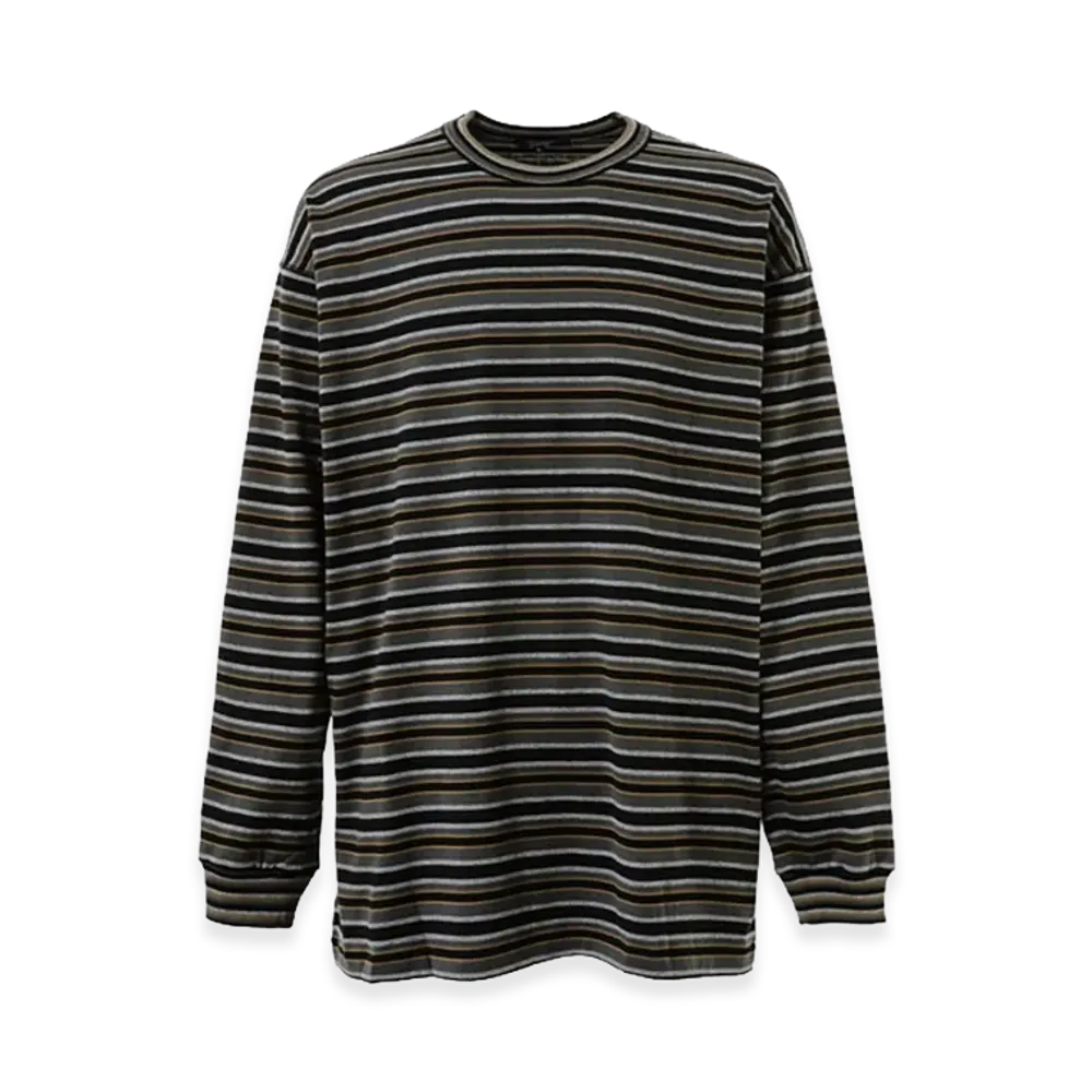 COMME des GARCONS HOMME Cotton Border Long Sleeve T-Shirt "Black"