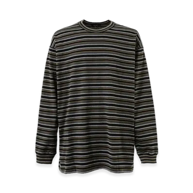 COMME des GARCONS HOMME Cotton Border Long Sleeve T-Shirt "Black"