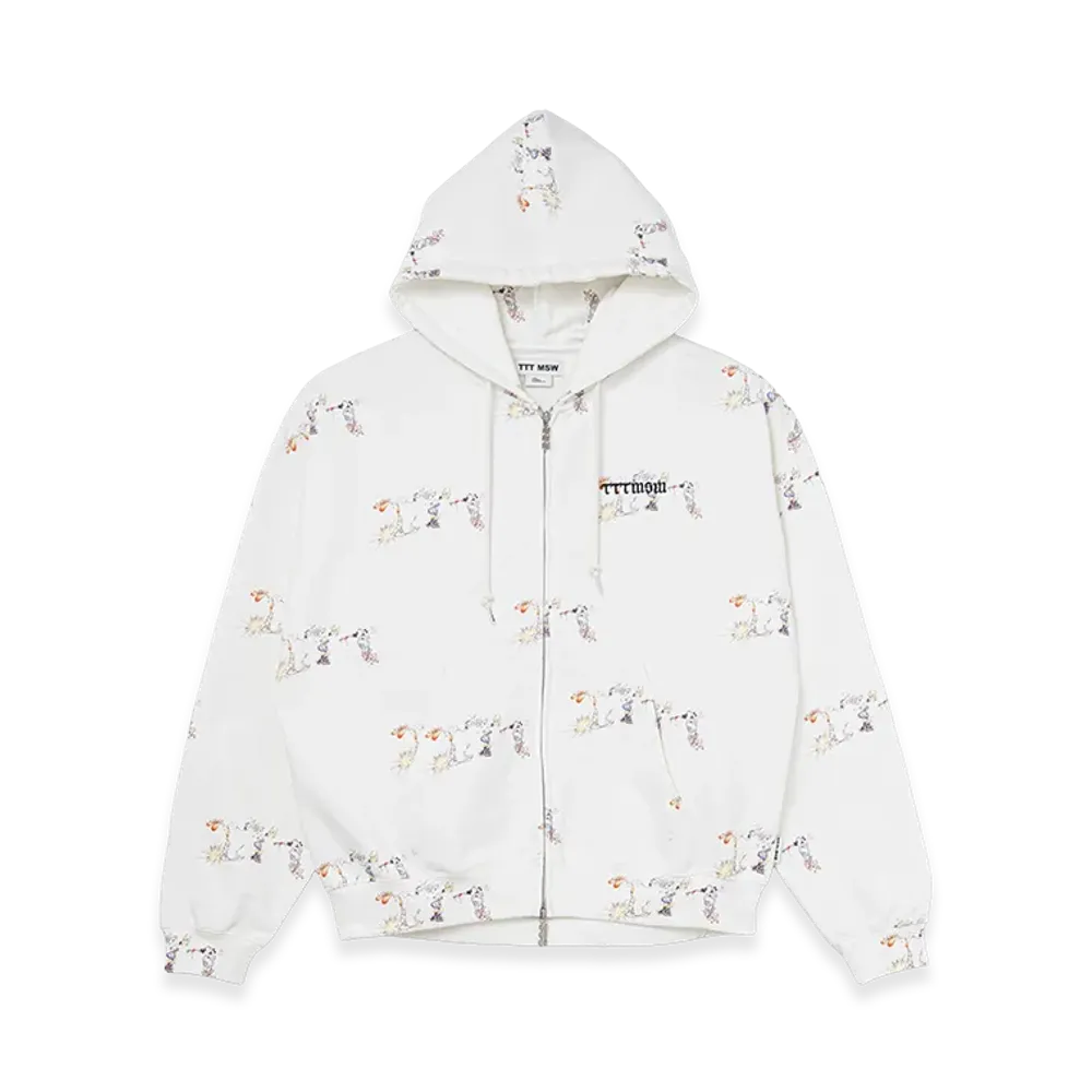 TTTMSW Coco Zip Up Hoodie "White"