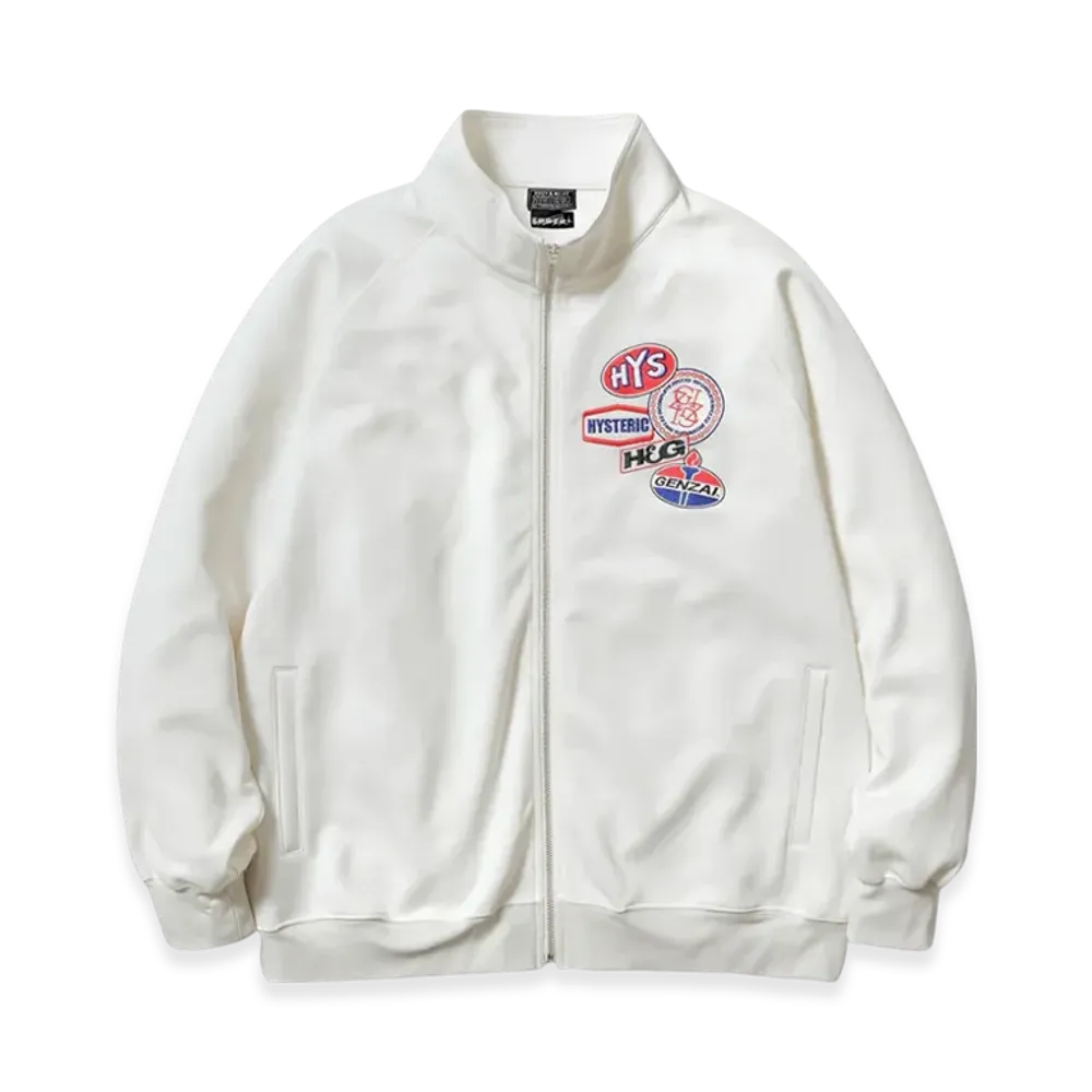 HYSTERIC GLAMOUR x Genzai Collage Track Jaket "Ivory"