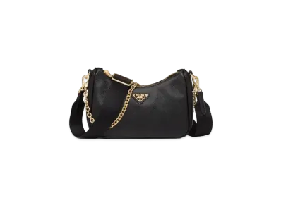 PRADA Saffiano Leather Mini Bag "Black"