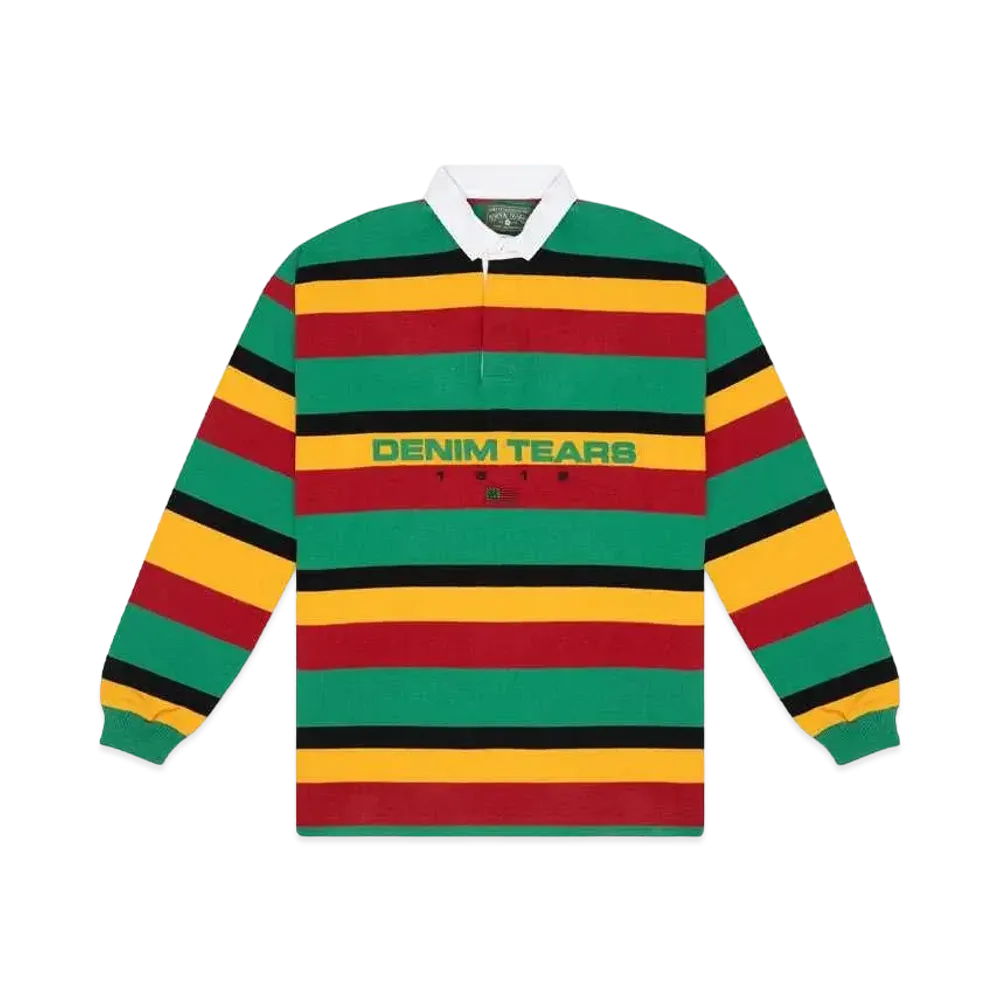 DENIM TEARS 1619 Pan African Flag Rugby "Multi"