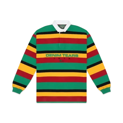DENIM TEARS 1619 Pan African Flag Rugby "Multi"