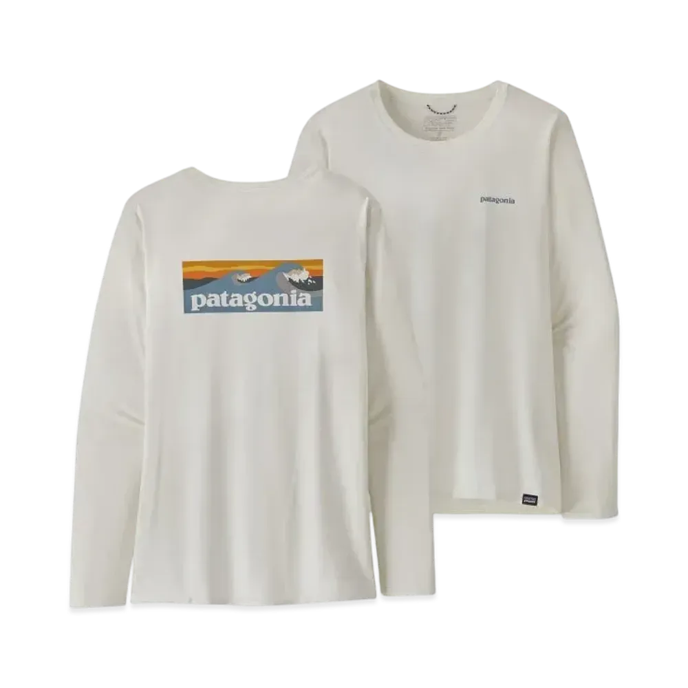 Patagonia Women's Longsleep Capilene Cool Daily Graphic Shirt "White"