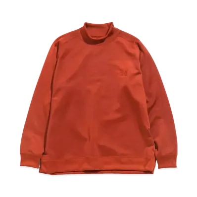 Needles L/S MOCK NECK TEE - C/PE BRIGHT JERSEY "Brick"