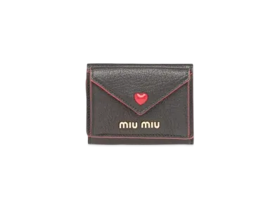 MIU MIU Madras Love Wallet "Black"