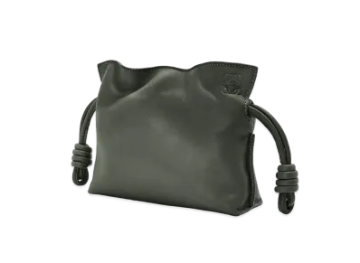 LOEWE Nano Flamenco Clutch In Nappa Calfskin "Vintage Khaki"