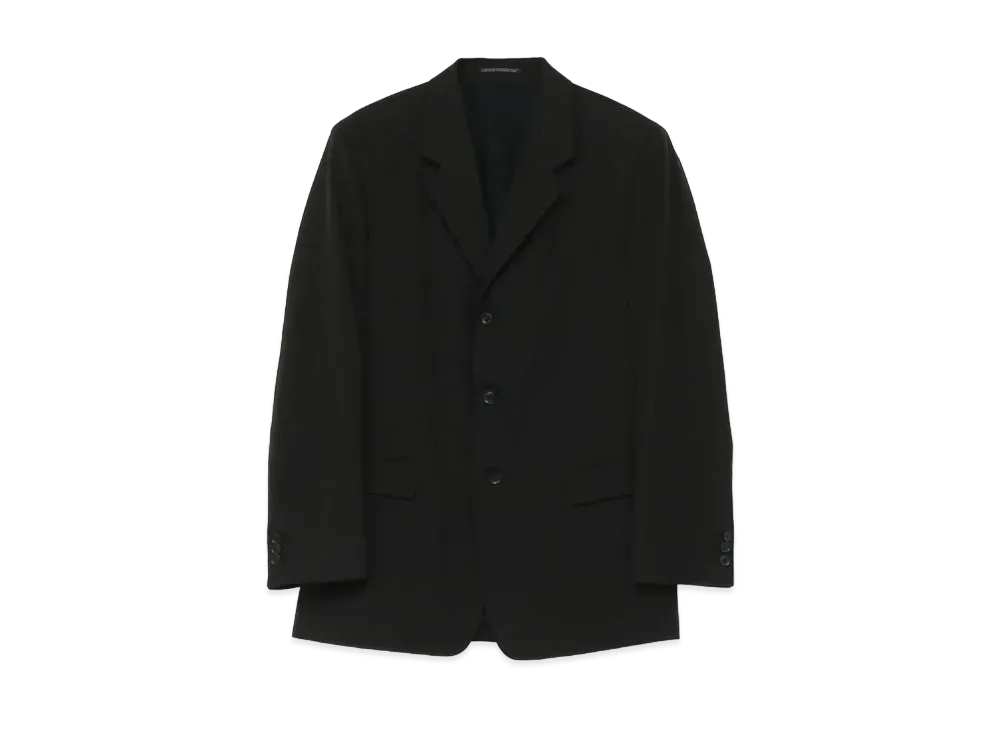 Yohji Yamamoto Pour Homme COSTUME D'HOMME SOFT WOOL 3BUTTON JACKET "Black"