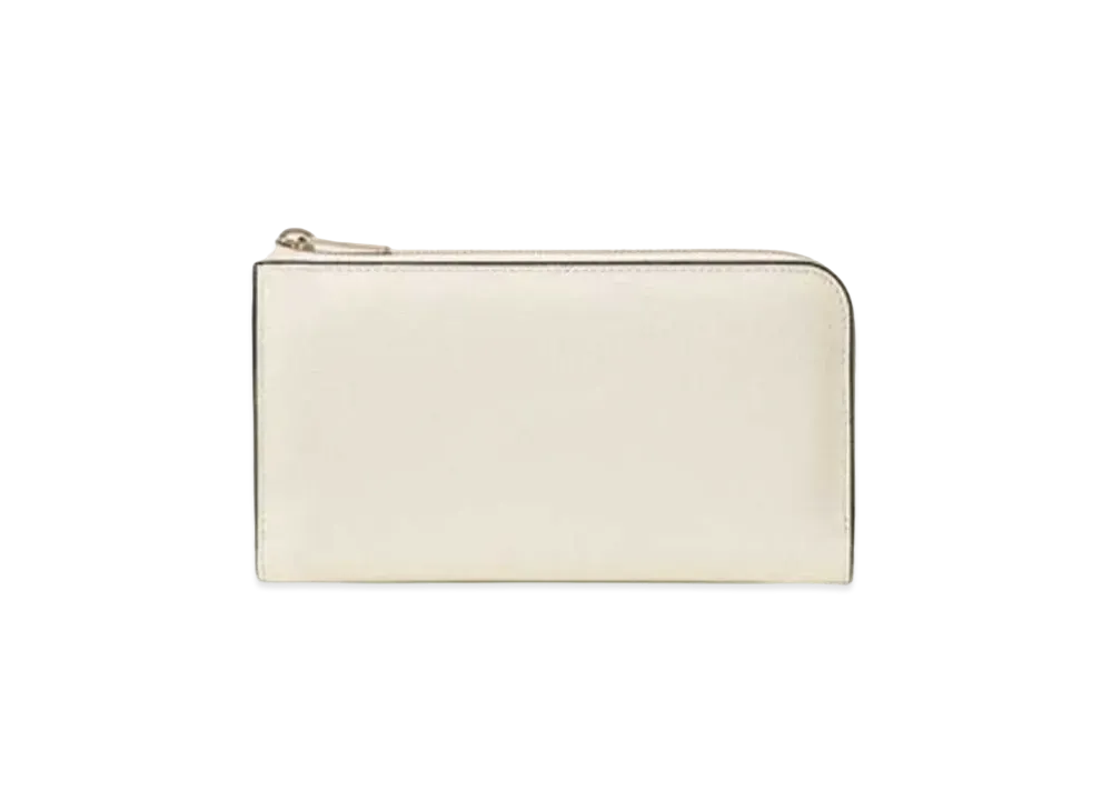 Valextra L Zip Purse "White"