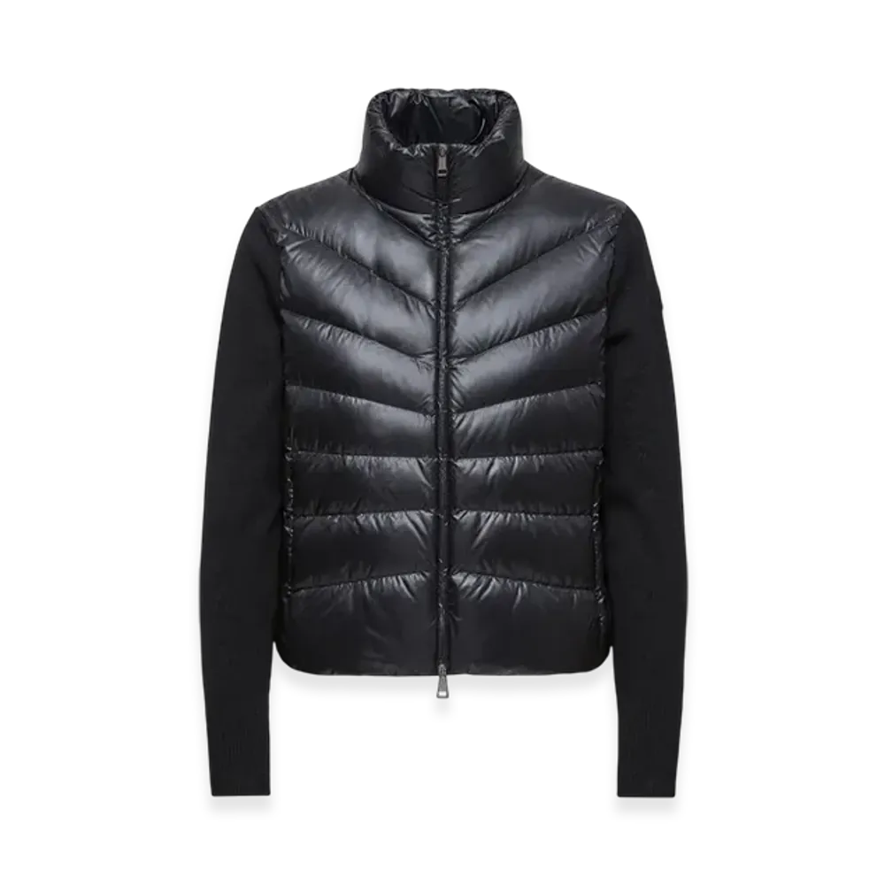 MONCLER Padded Wool Cardigan "Black"