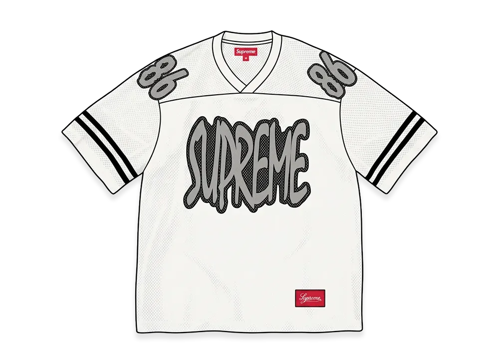Supreme Reflective Football Jersey "White"