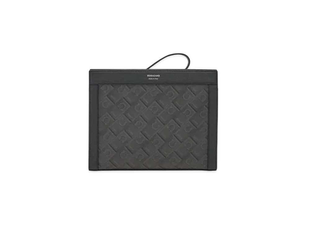 Salvatore Ferragamo Clutch Bag "Black/Grey"
