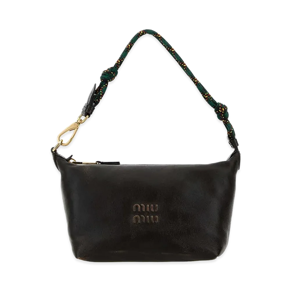 MIU MIU Women's Small Logo Handbag "Dark Brown"