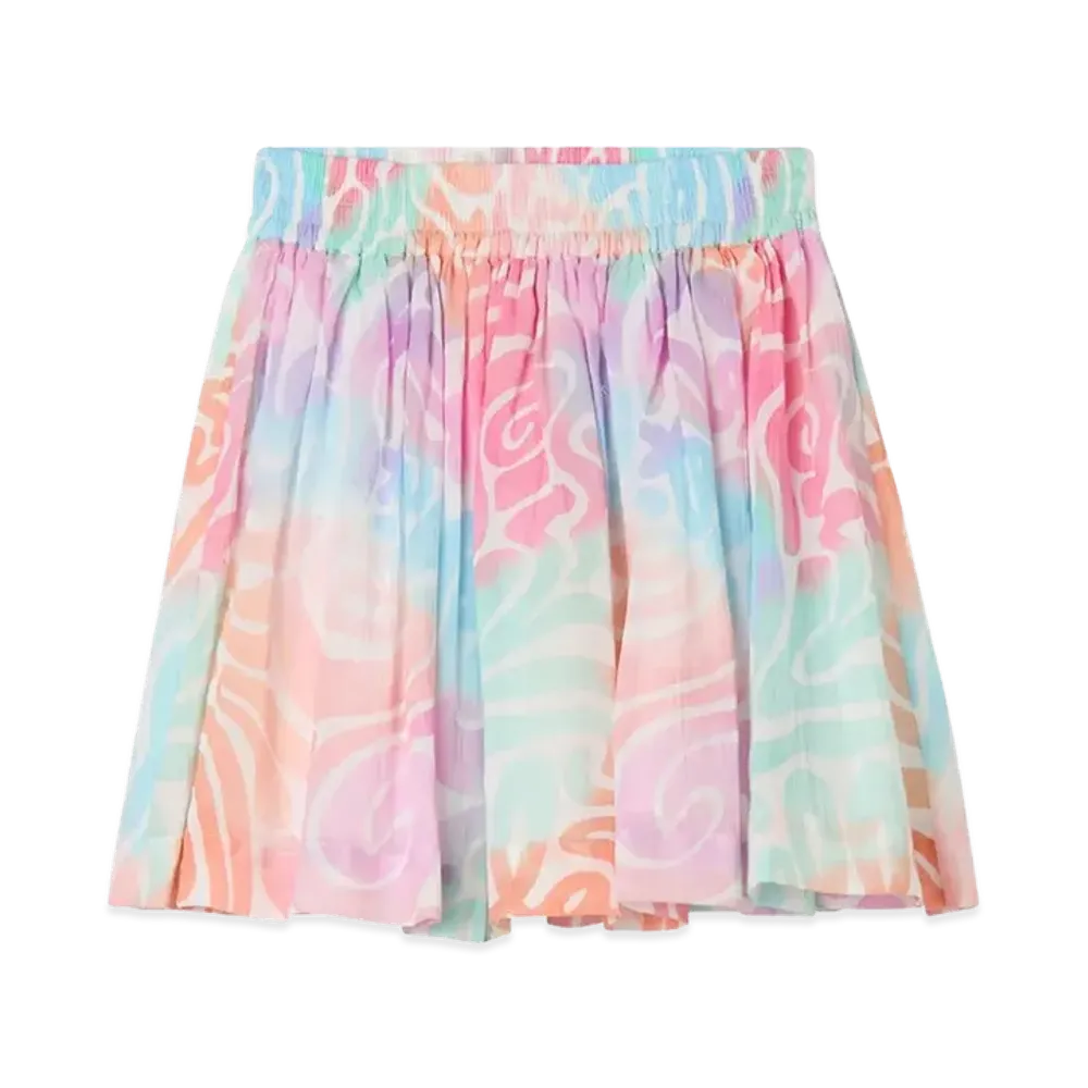 STELLA McCARTNEY Kids Printed Cotton Flared Skirt "Multicolor"