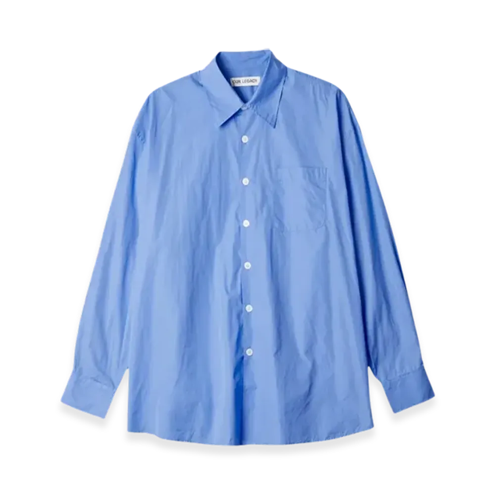 OUR LEGACY Borrowed Shirt Poplin "Police Blue"