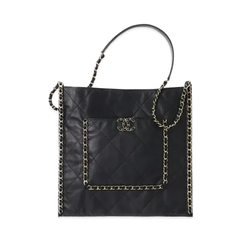 CHANEL Shopping Bag Calfskin "Black"