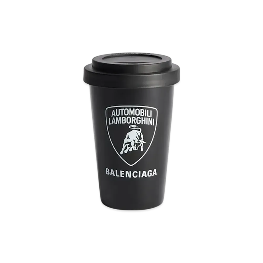 BALENCIAGA Automobili Lamborghini Travel Mug "Black/White"