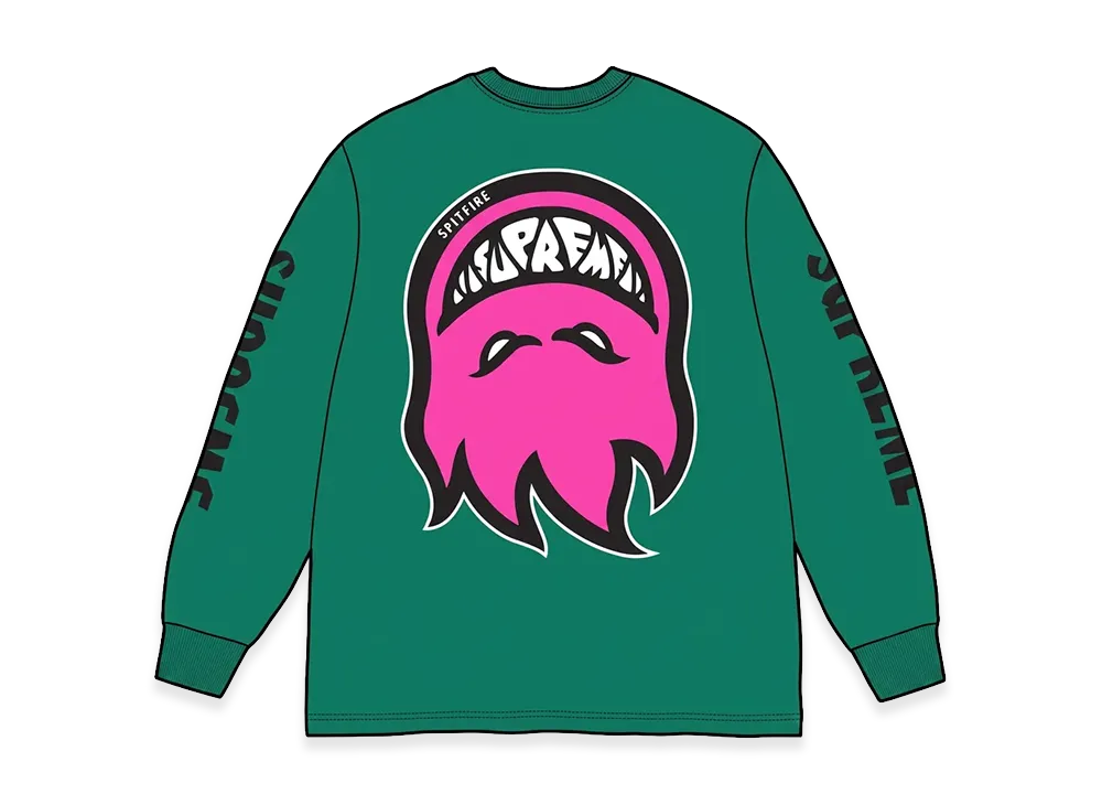 シュプリーム x スピットファイア ロングスリーブTシャツ "ライトパイン"