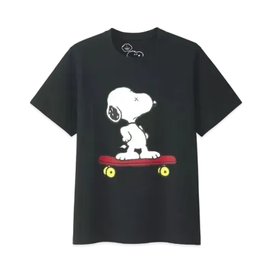 Uniqlo x KAWS x Peanuts Snoopy Skateboarding Tee "Black"