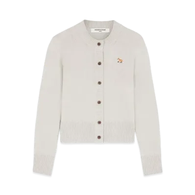 Maison Kitsune Baby Fox Patch Fit Cardigan "Light Grey Melange"