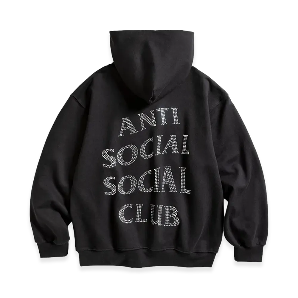 ANTI SOCIAL SOCIAL CLUB Rhinestone Mind Games Hoodie "Black w/White"