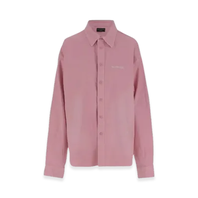 BALENCIAGA Pink Denim Oversize Shirt "Pink"