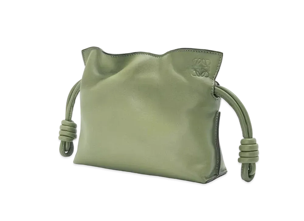 LOEWE Nano Flamenco Clutch In Nappa Calfskin "Rosemary"