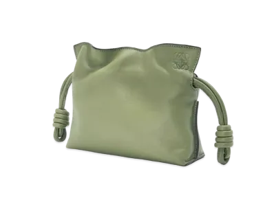 LOEWE Nano Flamenco Clutch In Nappa Calfskin "Rosemary"