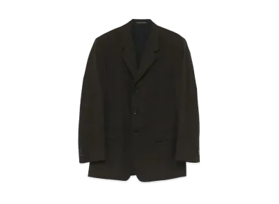 Yohji Yamamoto Pour Homme COSTUME D'HOMME SOFT WOOL 3BUTTON JACKET "Dark Brown"
