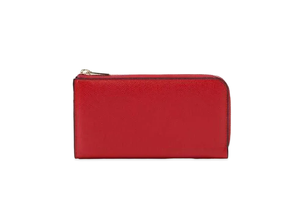 Valextra L Zip Purse "Red"