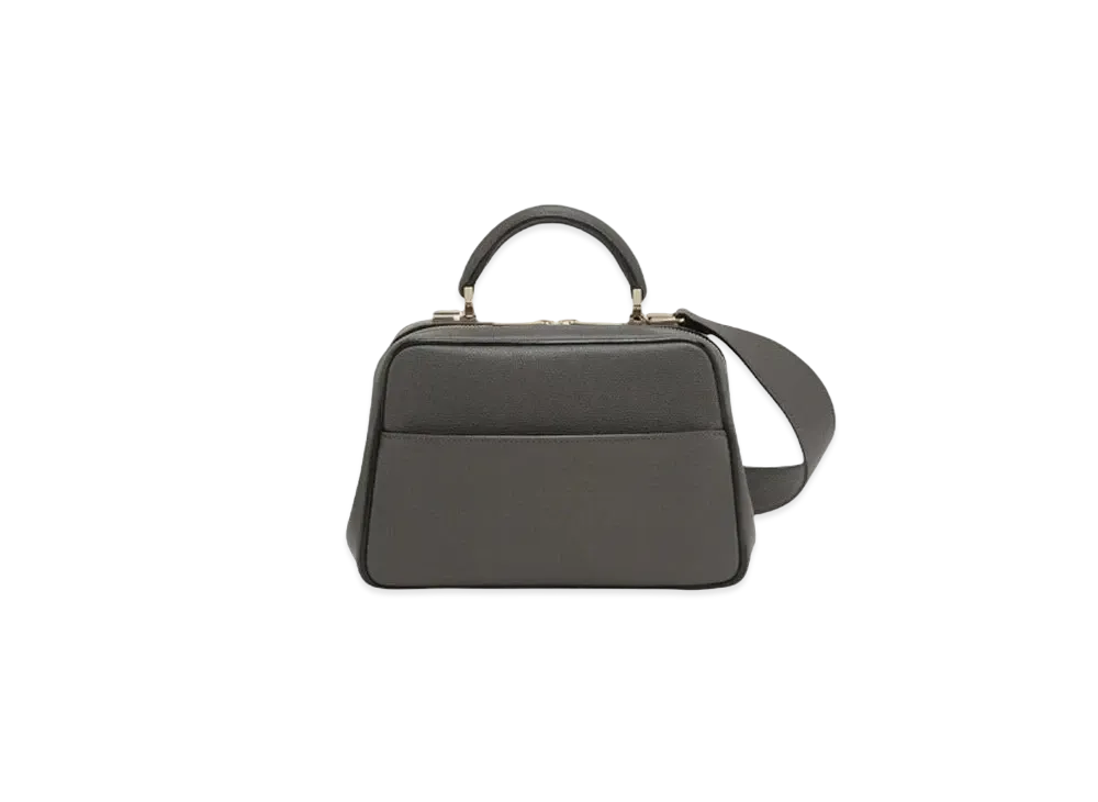 Valextra Serie S Mini Bag "Dark Gray"
