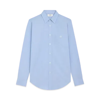 CELINE Men's Loose Shirt in Oxford Cotton "Chambray"