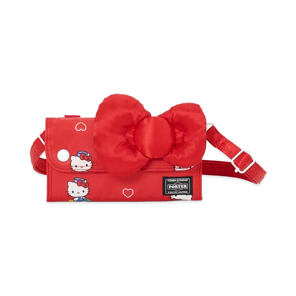 PORTER x HELLO KITTY 2Way Long Wallet "Red"
