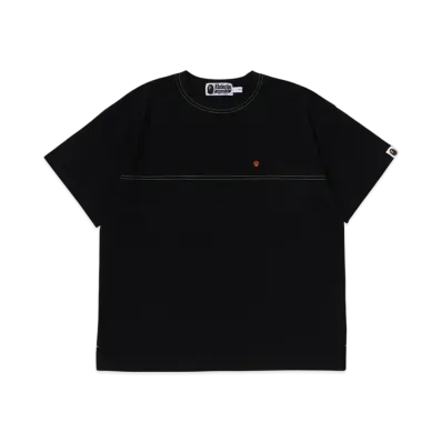 A BATHING APE Baby Milo Neon Print Relaxed Fit Tee "Black"