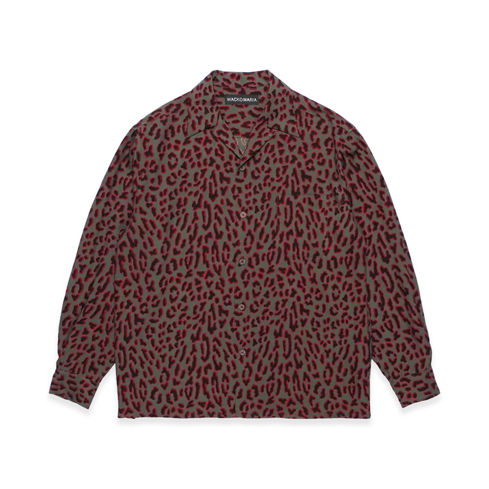 WACKO MARIA Leopard Hawaiian Shirt "Charcoal"