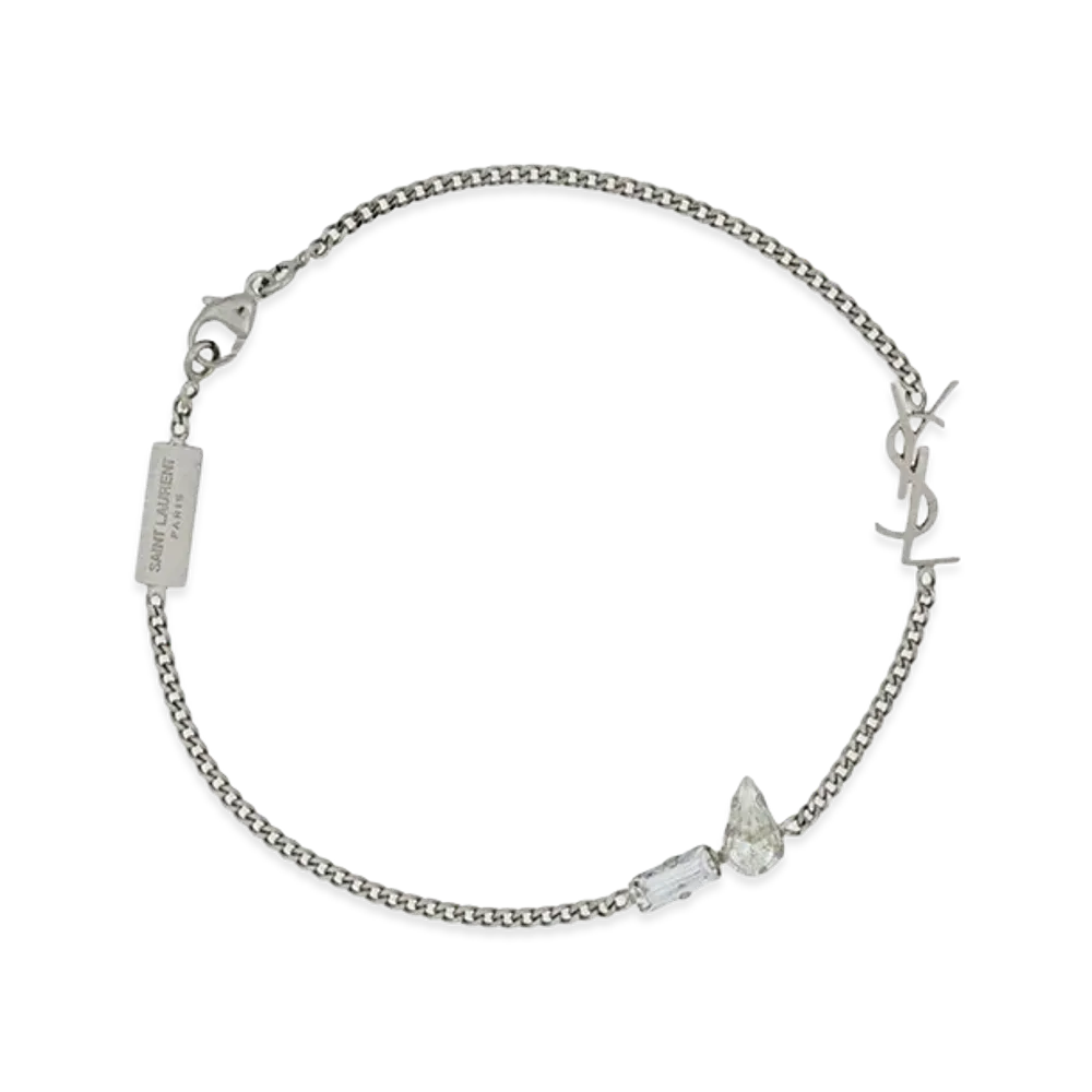 Saint Laurent Bracelet With Charm "Cassandre" "Silver"