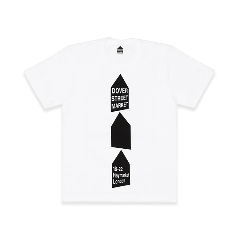 COMME des GARCONS x DSM DOVER STREET MARKET Exclusive 3 Hut Logo Tee "White"